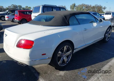 2013 Bentley Continental Gtc V8 из США, поврежденный, VIN SCBGT3ZA0DC083214